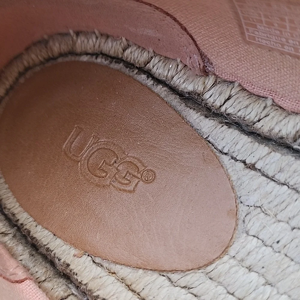 UGG Heidi Perforated Platform Suede  Espadrille Moccasin Size 11